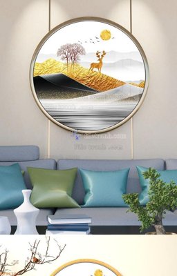 Tải về hình ảnh gốc File tranh hiện đại pha lê gương KF96721 sắc nét