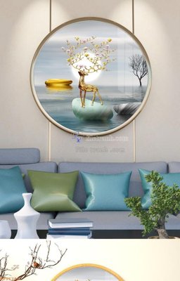 File ảnh gốc File tranh hiện đại pha lê gương KF96730 (chuyên in mica)