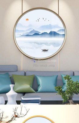 Download file tranh File tranh hiện đại pha lê gương KF96762 (file gốc PSD)