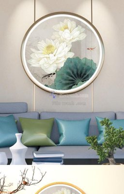 File tranh File tranh hiện đại pha lê gương KF96789 (gốc) chủ đề thiên nhiên