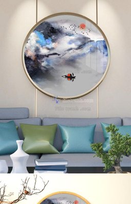 File tranh File tranh hiện đại pha lê gương KF96801 (gốc) in vải canvas