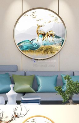 File tranh File tranh hiện đại pha lê gương KF96805 (bản gốc) in canvas