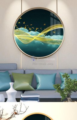 Tải file File tranh hiện đại pha lê gương KF96811 (PSD) cho in ấn quảng cáo