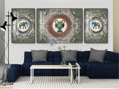 File tranh File tranh hiện đại pha lê gương KF96837 (bản gốc) in lụa 3D