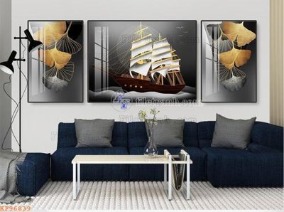 File tranh File tranh hiện đại pha lê gương KF96839 (gốc) chủ đề động vật