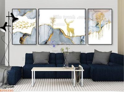 File ảnh File tranh hiện đại pha lê gương KF96840 (gốc) cho trang trí nội thất