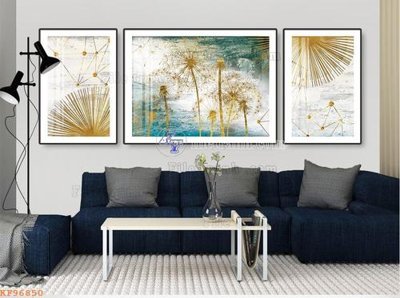 Download file File tranh hiện đại pha lê gương KF96850 (gốc) in mica đèn LED