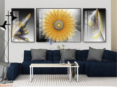 Ảnh gốc File tranh hiện đại pha lê gương KF96875 (độ nét cao) in mica