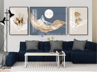 Ảnh gốc File tranh hiện đại pha lê gương KF96907 (độ nét cao) in tráng gương