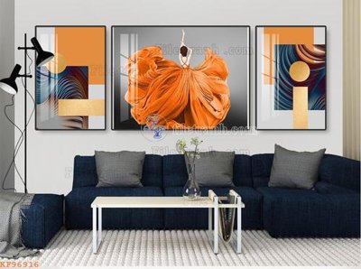 File tranh File tranh hiện đại pha lê gương KF96916 (gốc) chủ đề thiên nhiên