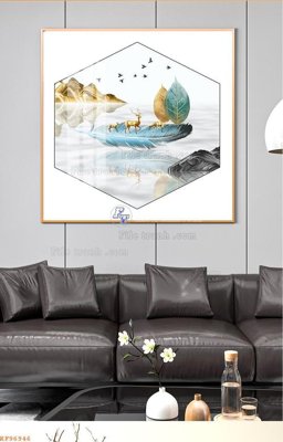 File PSD File tranh hiện đại pha lê gương KF96946 (chất lượng in ấn)