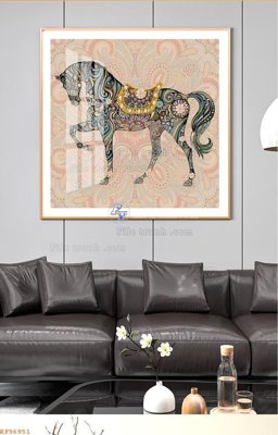 File gốc File tranh hiện đại pha lê gương KF96951 (in lụa) tranh phong thủy