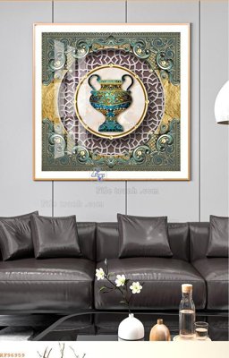 File in trần File tranh hiện đại pha lê gương KF96959 (bản gốc) trời sao