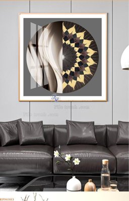 File gốc in ấn File tranh hiện đại pha lê gương KF96983 chất lượng vượt trội