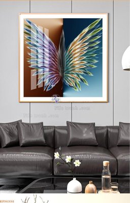 File tranh trang trí File tranh hiện đại pha lê gương KF96998 (tải file gốc)