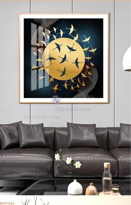 File PSD File tranh hiện đại pha lê gương KF97043 (bản gốc) độ phân giải cao