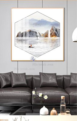 Tải xuống file tranh gốc File tranh hiện đại pha lê gương KF97055 (PSD/TIFF)