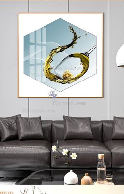 File tranh File tranh hiện đại pha lê gương KF97063 (ảnh gốc) in trần nhà