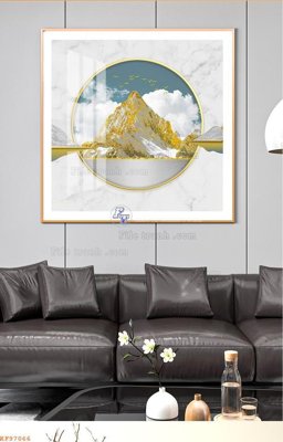 File tranh gốc in trần nhà File tranh hiện đại pha lê gương KF97066 3D