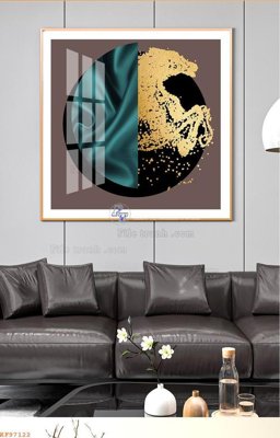 File PSD in ấn File tranh hiện đại pha lê gương KF97122 (chất lượng cao)