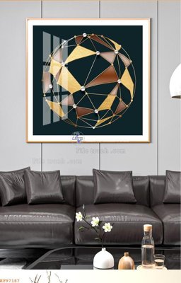 File gốc File tranh hiện đại pha lê gương KF97187 (in mica) cắt laser