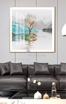 File PSD File tranh hiện đại pha lê gương KF97196 (chất lượng in ấn)