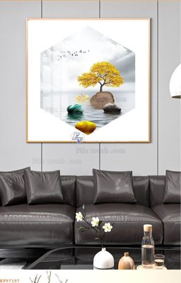 File tranh ảnh gốc File tranh hiện đại pha lê gương KF97197 dùng cho in khổ lớn