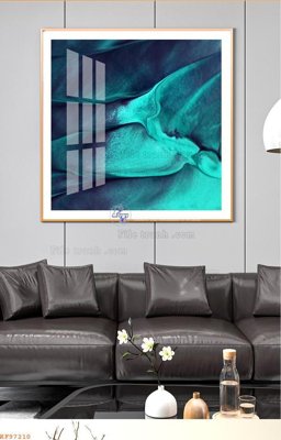 Hình ảnh file gốc in trần nhà File tranh hiện đại pha lê gương KF97210