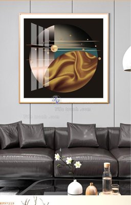 File in ấn File tranh hiện đại pha lê gương KF97219 chuyên nghiệp