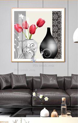 File tranh File tranh hiện đại pha lê gương KF97235 (gốc) in trên kính