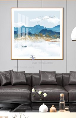 File ảnh File tranh hiện đại pha lê gương KF97265 (gốc) dùng in Pano