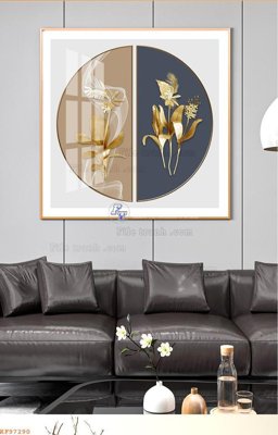 File gốc File tranh hiện đại pha lê gương KF97290 (chuẩn màu) cho in offset