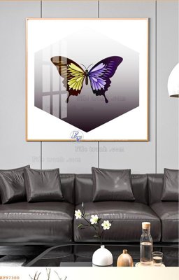 File in trần File tranh hiện đại pha lê gương KF97300 (bản gốc 3D) sống động