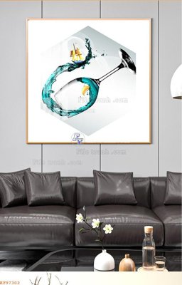 File gốc File tranh hiện đại pha lê gương KF97302 (in mica) làm quà tặng