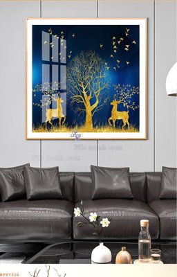 File gốc File tranh hiện đại pha lê gương KF97326 (cho in 3D) độc đáo