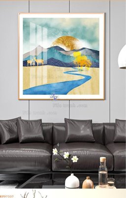 File gốc File tranh hiện đại pha lê gương KF97337 (bản quyền) cho in ấn