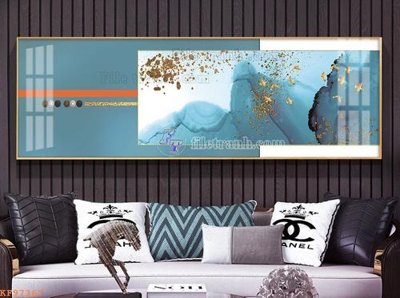 File in mica File tranh hiện đại pha lê gương KF97367 (bản gốc) làm vách ngăn