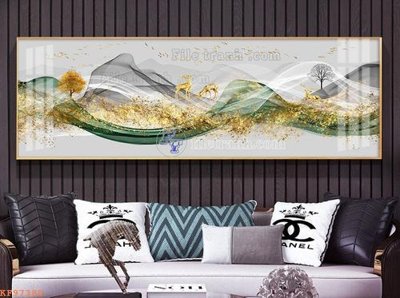 File in trần File tranh hiện đại pha lê gương KF97380 (file gốc) phong thủy