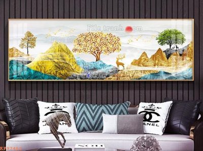 File gốc File tranh hiện đại pha lê gương KF97463 (ảnh chi tiết) để in lụa