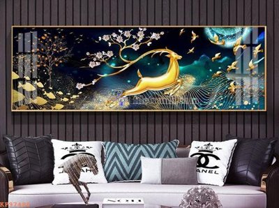 File tranh File tranh hiện đại pha lê gương KF97486 (ảnh gốc) in trần xuyên sáng