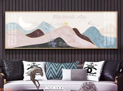 File PSD File tranh hiện đại pha lê gương KF97507 (bản gốc) cho nhà in