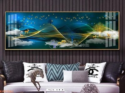 File gốc File tranh hiện đại pha lê gương KF97561 (in mica) làm bảng hiệu