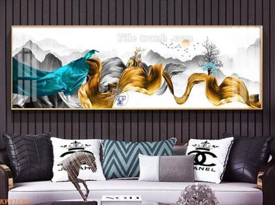 File tranh gốc File tranh hiện đại pha lê gương KF97640 (bản đẹp) độc quyền