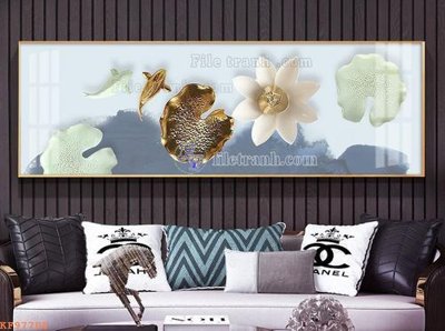 File tranh File tranh hiện đại pha lê gương KF97708 (gốc) chủ đề thiên nhiên
