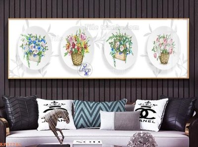 File gốc File tranh hiện đại pha lê gương KF97741 (in lụa) tranh phong thủy