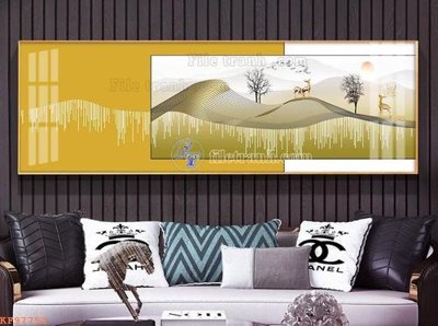 File gốc File tranh hiện đại pha lê gương KF97752 (in lụa) tranh thuận buồm