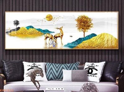 File tranh File tranh hiện đại pha lê gương KF97810 (bản gốc) in lụa 3D