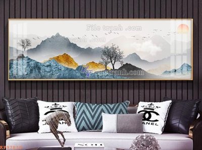 File gốc File tranh hiện đại pha lê gương KF97819 (trang trí) phòng làm việc