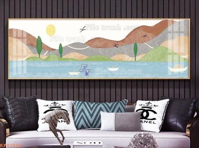 Download file gốc File tranh hiện đại pha lê gương KF97834 (in mica) trong suốt