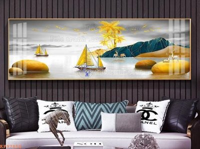 File in lụa File tranh hiện đại pha lê gương KF97858 (hoa văn) File tranh hiện đại pha lê gương KF97858